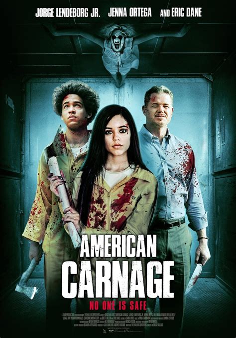 Permalink. 8/10. Wild and gory, with some subtext of politics. balthesaur 21 July 2022. 'American Carnage' is a surreal satirical dystopian horror-comedy, starring Jorge Lendeborg Jr. As JP, a young Latino-American trying to live the life of the average teen. 